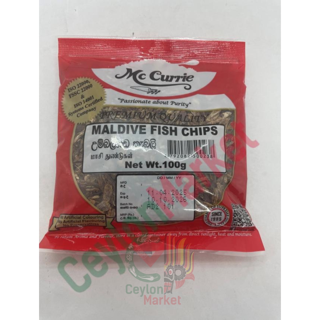 Moldive Fish Roti MC CURRIE MALDIVE FISH CHIPS 100G - Ceylon Grocery Online