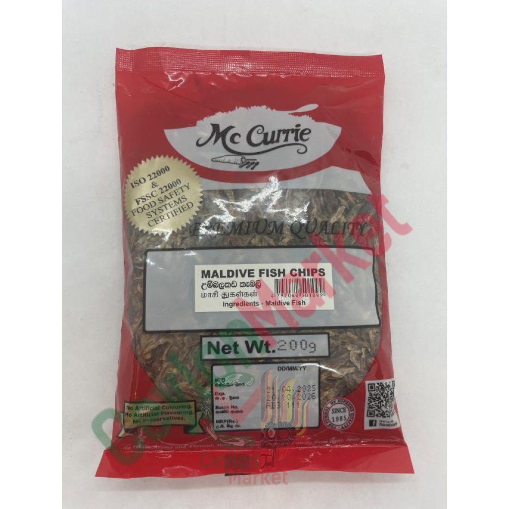 Moldive Fish Roti MC CURRIE MALDIVE FISH CHIPS 200G - Ceylon Grocery Online