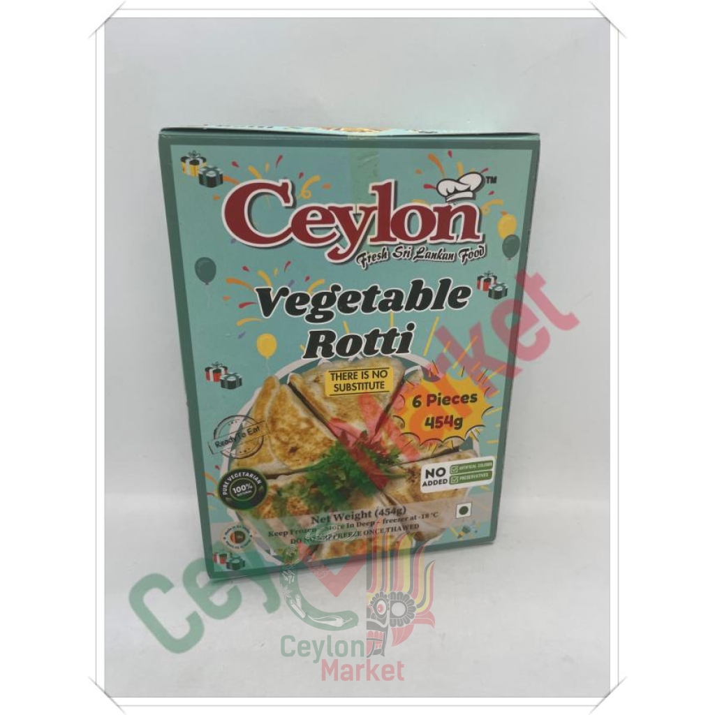 Open Fish Rotti CEYLON VEGETABLE ROTTI 6PCS – 454G - Ceylon Grocery Online