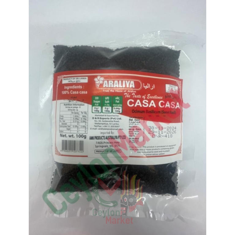 ARALIYA BASIL SEED CASA CASA 100G
