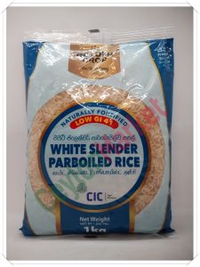 CIC GOLDEN CROP WHITE SLENDER PARBOILED RICE 1KG