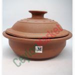 CLAY COOKING POT PAN WITH LID (MEDIUM)- 23CM