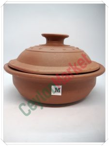 CLAY COOKING POT PAN WITH LID (MEDIUM)- 23CM