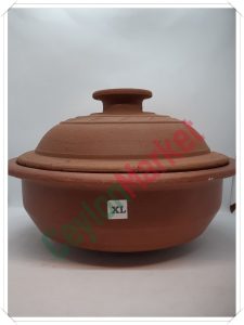 CLAY COOKING POT PAN WITH LID (EXTRA LARGE)- 29CM